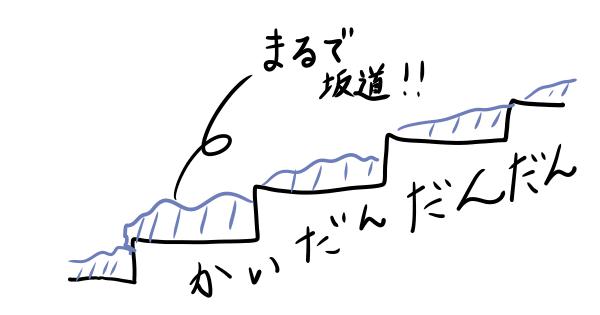 亀岡文珠の冬の階段